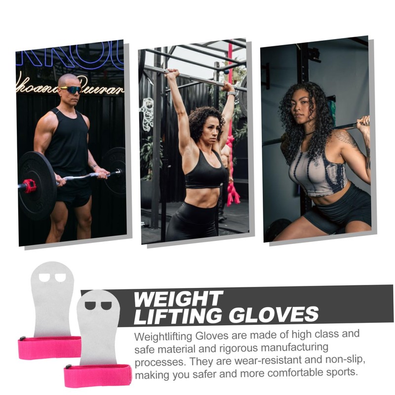 OHPHCALL Half Finger Lifting Gloves Wrist Straps Compression Gloves for