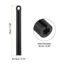 PATIKIL 7.5" Pool Cue Hanger, 3Pcs Snooker Billiard Table Cue Stick Rod Sleeve Hanging Tool Accessory, Black