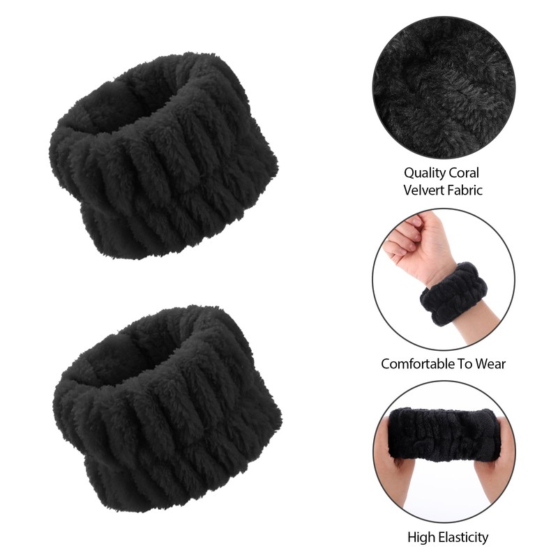 Sibba 3Pcs Sponge Spa Headband for Women, Soft Makeup Headband