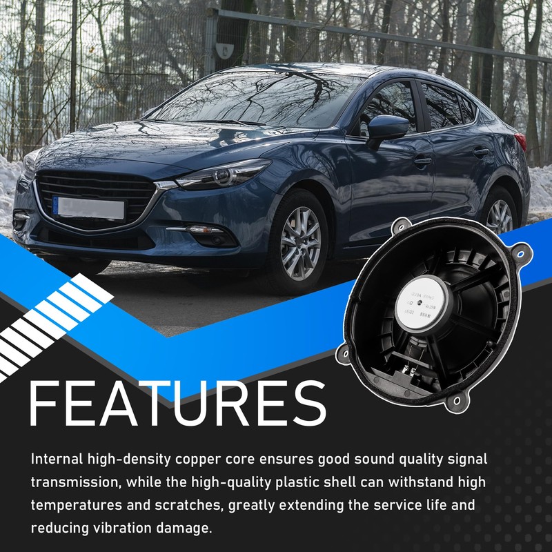 YzusGomumu BHN9-66-960 Front Door Speaker Compatible with 2014-2018 Mazda 3