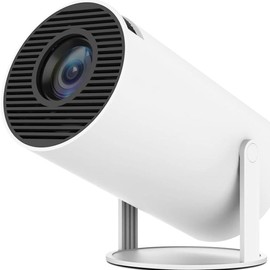 HYLXHRKRQRLS Mini Projector 4K 720P Support, Portable WiFi6 BT 5.0 Android 11, Smart Projector Auto Horizontal Correction, 180°Rotatable Outdoor Movie Projector