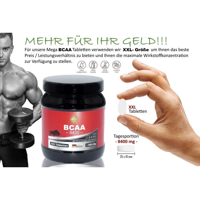 BPV - XXL BCAA - Highest Dosage 8400 mg -