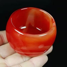 SaiDian 1Pcs Kung Fu Tea Cup Manmade Art Agate Carnelian Bowl Quartz Carved Crystal Ornaments Decor Healing