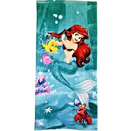 Mermaid The Little Ariel Sebastian and Flounder Towel