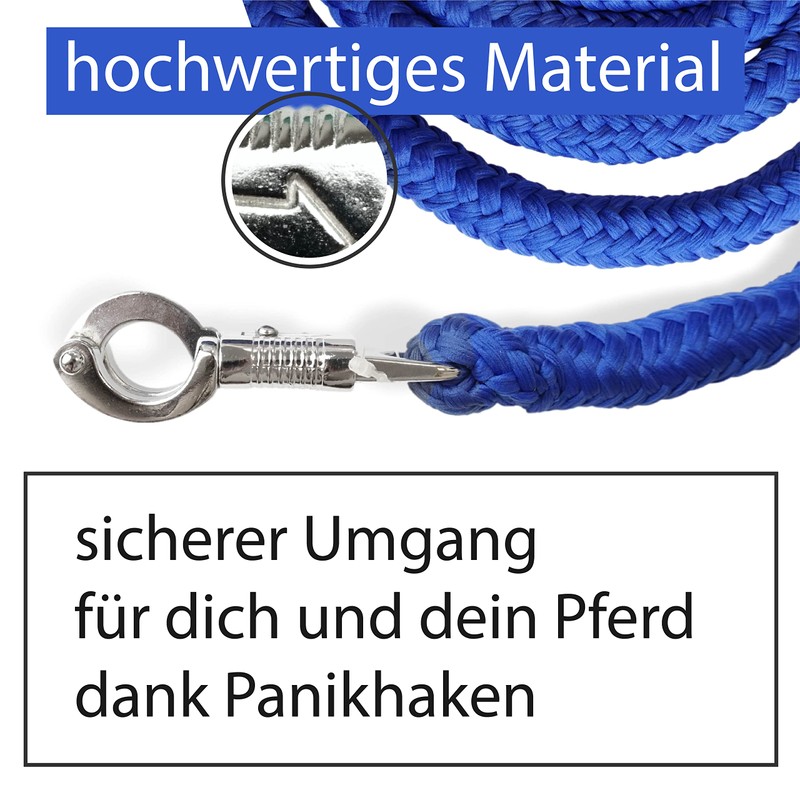 Lead rope with panic hook for horse in various stylish
