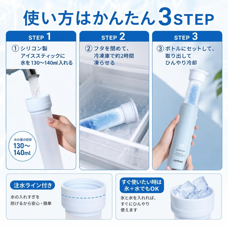 Mini Ice Pack, 20 Hours Cold Retention, Compact, 6.7 oz