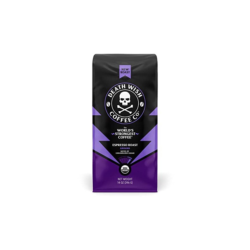 DEATH WISH COFFEE Ground Espresso Roast - Extra Kick of