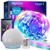 hyrion 100ft Smart Led Strip Lights for Bedroom, Sound Activated
