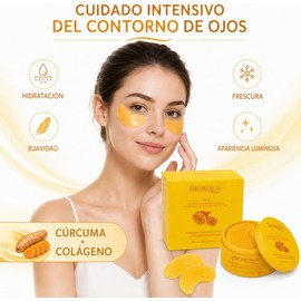 BIOAQUA Parches para Ojos de Cúrcuma y Colágeno, Hidratantes, 80 Parches, 100g