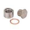 Oxygen Sensor Adapter Metal Mounting Bung Plug Gasket Fittings Auto