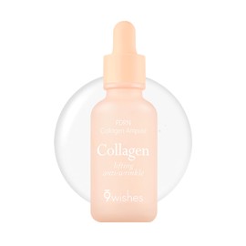 9wishes PDRN Collagen Ampule  Salmon PDRN Face Serum for Firming, Plumping  Elasticity, Hydrating Korean Skincare Ampoule, Fragrance-Free, Sensitive  
