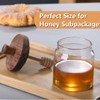 ANSQU Honey Pot, Airtight Glass Honey Jar with Dipper Stick
