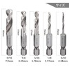 Saipor 5 Piece Drill Bit Hex Shaft Short Drill Set