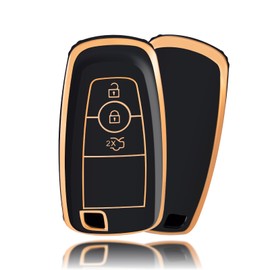 OFFCURVE Key Cover Car Key Case Key Cover Key Case Key Protective Cover Fits Ford Ford S-Max F150 MK4 Focus Mustang Ecosport Fusion Edge Explorer Lincoln MKC MKX MKZ