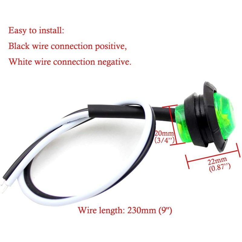 10 Pack Waterproof Marine LED Lights - Boat Underwater &