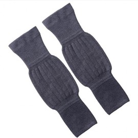 2P Sports Leg Warmer Winter Protector Thermal Fleece Knee Warmer Deep Gray/XXL