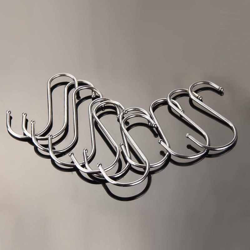 S Hooks Stainless Steel Hooks Metal Hooks Bathroom Kitchen Hanging