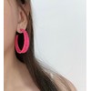 SELOVO Boho Raffia Rattan Chunky Drop Open Hoop Earrings for