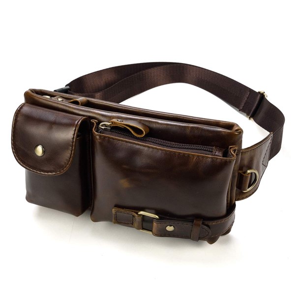 Luufan Genuine Leather Waist Bag, Men's, Body Bag, Crossbody Bag,