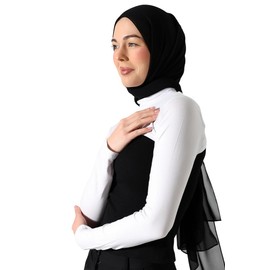 ihvan online, Muslim Arm Sleeves for Women, Soft Stretchy Hijab Sleeves to Neck & Arms Cover, Prayer Sleeve, Islamic Gift, White Neck