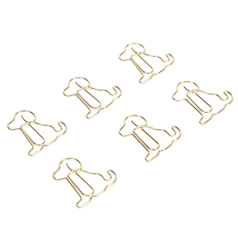 100pcs Dog Shape Paper Clips Improved Slip Resistance Rust Proof