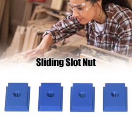 4 Pieces M6 30 Series T Rail Nuts, Aluminium Alloy T Nuts, Sliding Nut, T-slot nut, for Aluminium Profile (Blue)