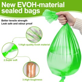 Nappy Bin Refill, Nappy Refill Bags Degradable Carton Packaging Compatible with Tommee Tippee, Twist and Click,Angelcare Refill - Max Odor Lock and Germ Protection, Nappy Bin Refill (Green)