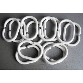 Tropik Home Plain White Extra Long Fabric Bathroom Shower Curtain, 180cm Wide by 230cm Drop