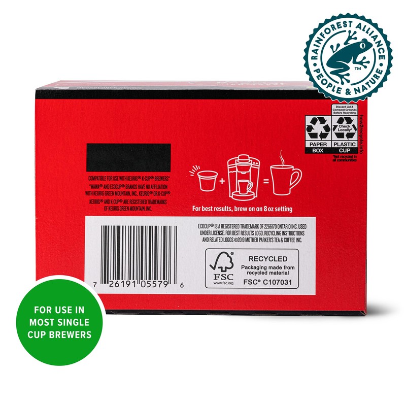 Wawa Mild Roast Single Cup Regular Coffee Pods, 72 Pods,