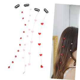 Baluue 4pcs Long Hair Clips for Women Invisible Beaded Hairpins Fashion Ponytail Accessories for Girls Suitable for Everyday Use and Special Occasions