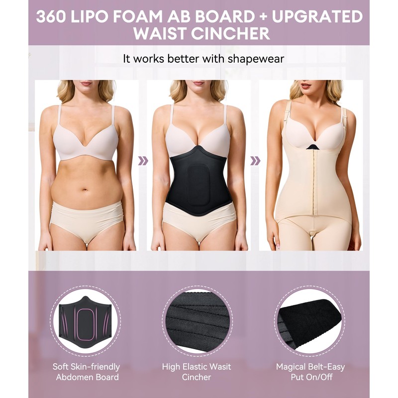 YERKOAD 360 Bbl Lipo Foam Ab Board Post Surgery Abdominal