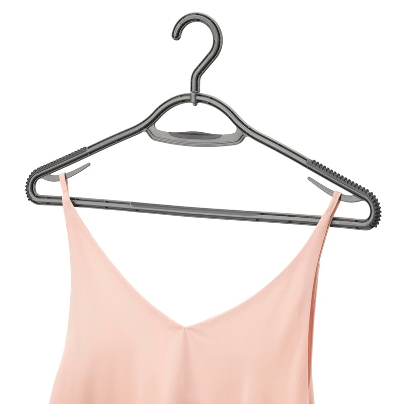 Whitmor Slim Sure-Grip Hangers with Swivel Hook - White and