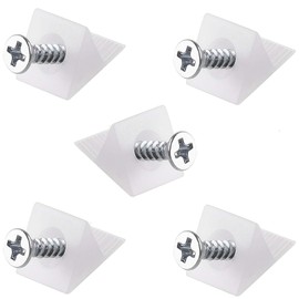 ieron Pack of 100 Plastic Back Wall Connectors, Drawer Wedges, Hanging Drawer Floors, Cabinet Back Panels, Holder Stabilisers Back Wall Connector Shelf Holder Wedge, White