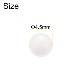 sourcing map 200pcs POM Bearing Balls 4.5mm Solid Plastic Bearing Balls, Precision POM Balls