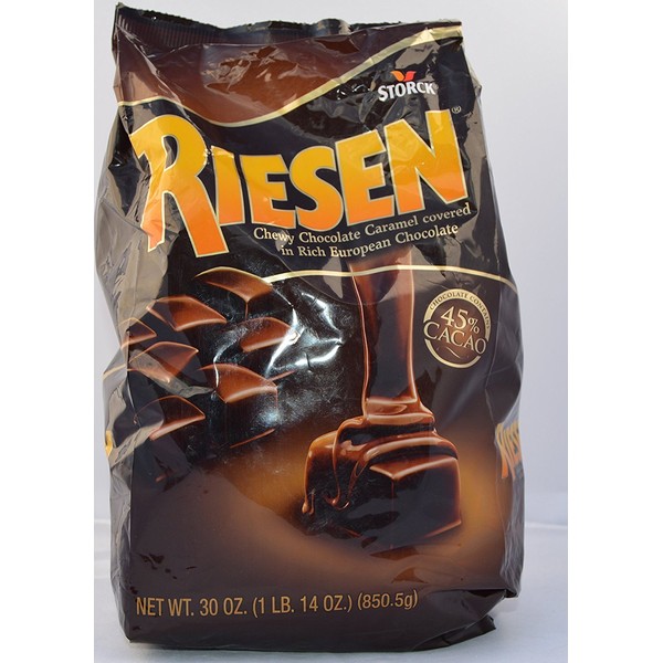Riesen Chewy Chocolate Caramel Covered in Rich European Chocolate, 30 Oz (2 Count)