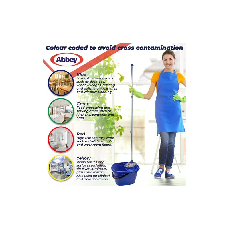 Abbey 12 litre plastic socket mop bucket Red WQ12RE10L