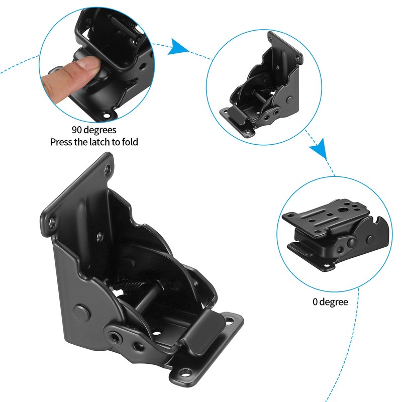 Folding Hinge, 4 Pieces Table Legs Foldable, Hinges Support Bracket
