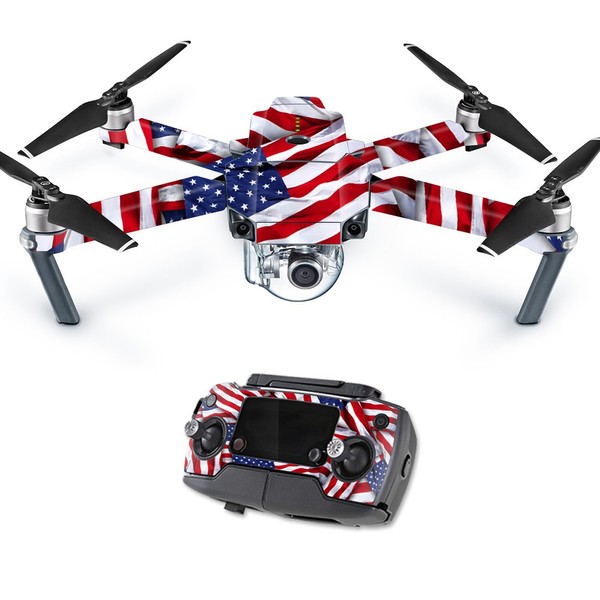 MightySkins Skin Compatible with DJI Mavic Pro Quadcopter Drone - Patriot | Protective, Durable, and Unique Vinyl Decal wrap Cover | Easy to Apply, Remove, and Change Styles | Made in The USA