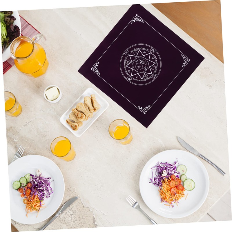 Mikinona Tablecloth for Tarot Cards Non Slip Divination Cloth Eight