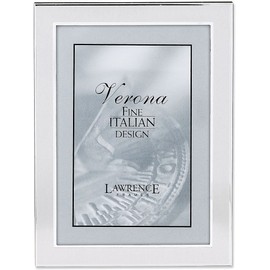 Lawrence Frames Brushed 5 by 7 Metal Picture Frame , Silver