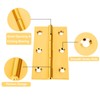 LOLYSIC 10Pcs Brass Hinges 75mm 3 Inch Brass Door Hinges,