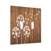 Iyfcsl Rustic Dandelion Brown Wood Double Toggle Light Switch Cover