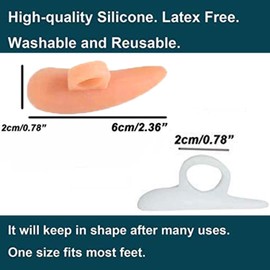 Mcvcoyh Hammer Toe Straightener Cushions, Toe Crests Pads, 10 Pack Gel Spacer Pads for Overlapping Toe Prevent Blisters, Shoe Friction Curled Toes