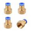 sourcing map Push to Connect Tube Fitting Adapter 8mm Tube