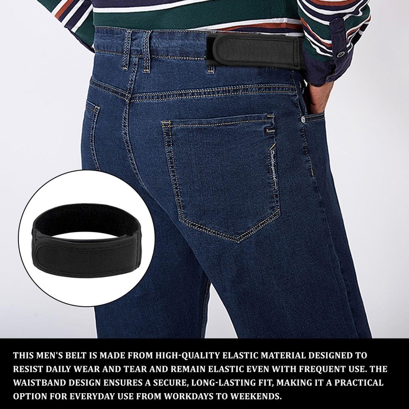 Pack of 4 Buckle-less Belts, Elastic Waistband, Adjustable Belt, Practical