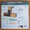Ozco 4" Flush Outside 90° Plate - Decorative Builders Hardware