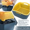 LNQ LUNIQI Double-layer Draining Basket Plastic Fruits Vegetable Washing Basket