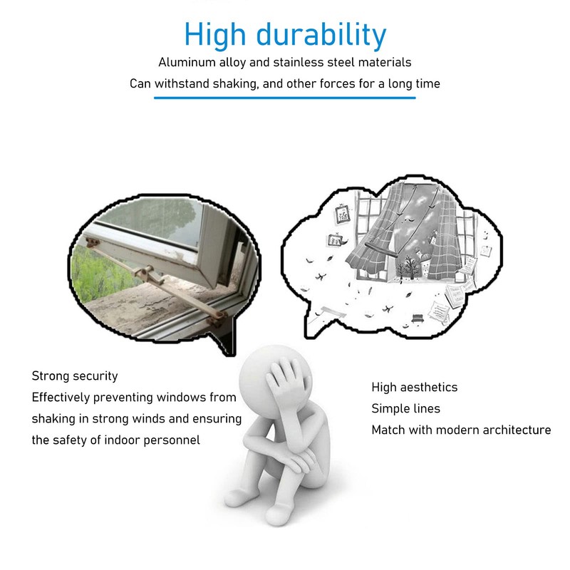 Window Stay Lock, Aluminum Alloy Stainless Steel Casement Window Stopper