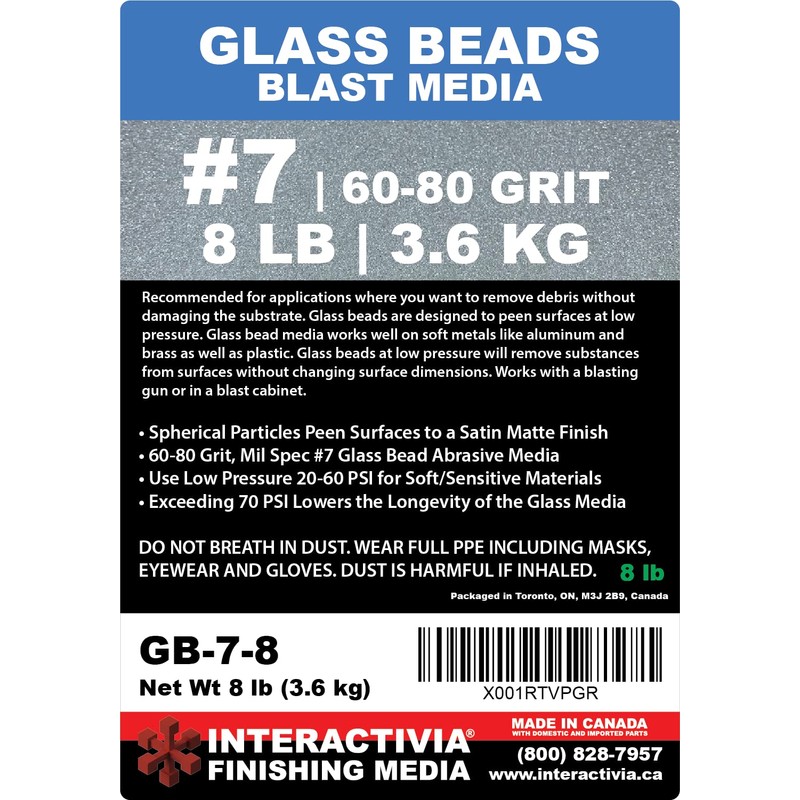 #7 Glass Beads - 8 lb or 3.6 kg -