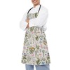 Grtfcolr Floral Apron with Pockets, Flower Butterfly Aprons for Cooking,
